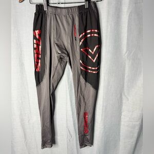 Virus Men's Black and Gray Joggers with Red Accents